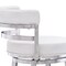 Armen Living Madrid 26" Counter Height Swivel White Faux Leather and Brushed Stainless Steel Bar Stool LCMABABSWH26 - alternate 2
